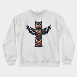 Totem Pole Spirit – Indigenous Art Canada Crewneck Sweatshirt